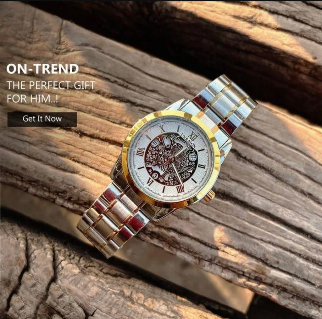 Stainless Steel Two Tone Imported Unraion Branded Watch