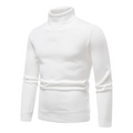 Autumn Sweater men's fleece-lined round neck turtleneck slim pullover sweater solid color long sleeve sweater undershirt