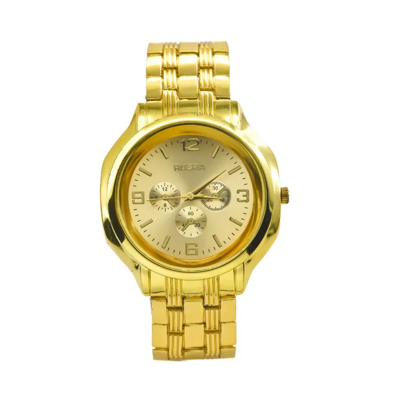 Explosive large dial atmospheric men's watch simple fashion golden business men's steel band watches gift watches wholesale