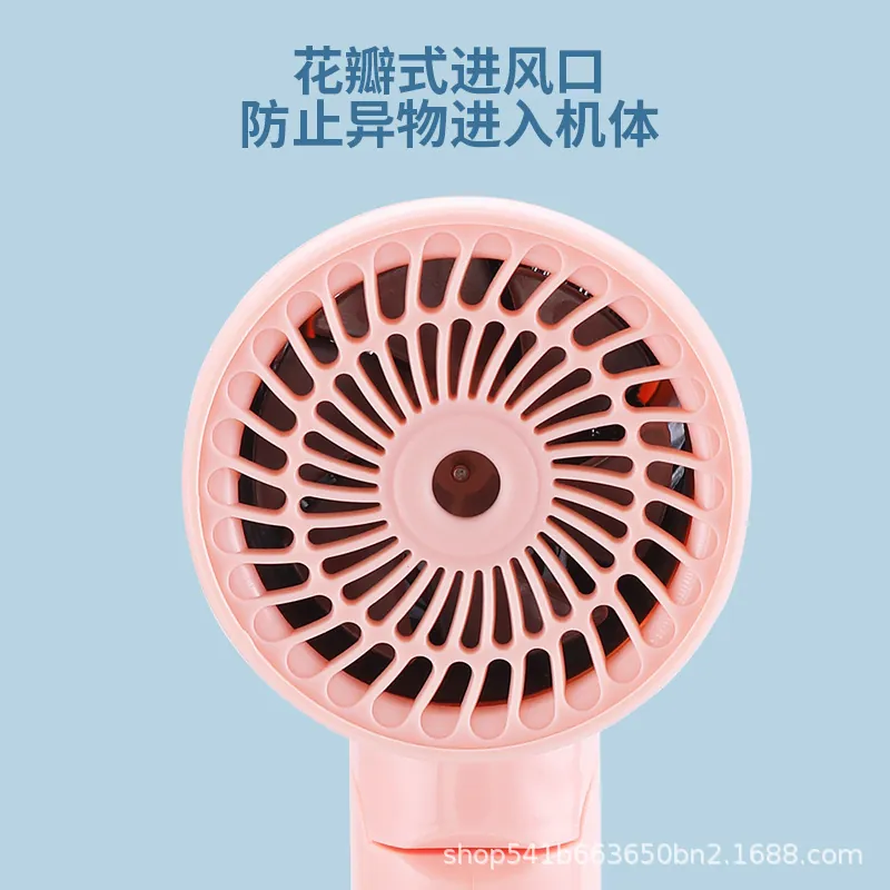 Hair Dryer Household Hair Dryer Student Dormitory Hair Dryer Folding Hot and Cold Constant Temperature Portable Compact Hair Dryer Factory