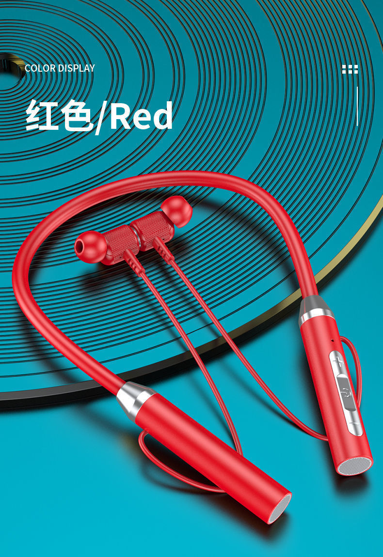 K58 Bluetooth Headset Wireless Neck-hanging Sports Binaural In-ear Neck-hanging Long Standby Endurance Factory Outlet